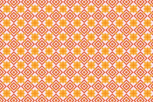 Geometric Seamless Pattern Red Square Orange Triangle Abstract Line Art Background vector