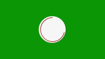 Loading circle icon, loading circle animation loading circle line animation on green screen background, loading icon for download progress, load game data, buffering process, application interface video