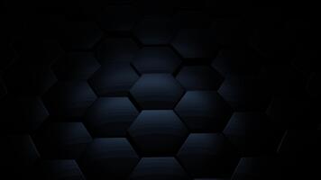 svart och blå hexagonal mönster skapande dynamisk upp och ner rörelse tvärs över abstrakt bakgrund video
