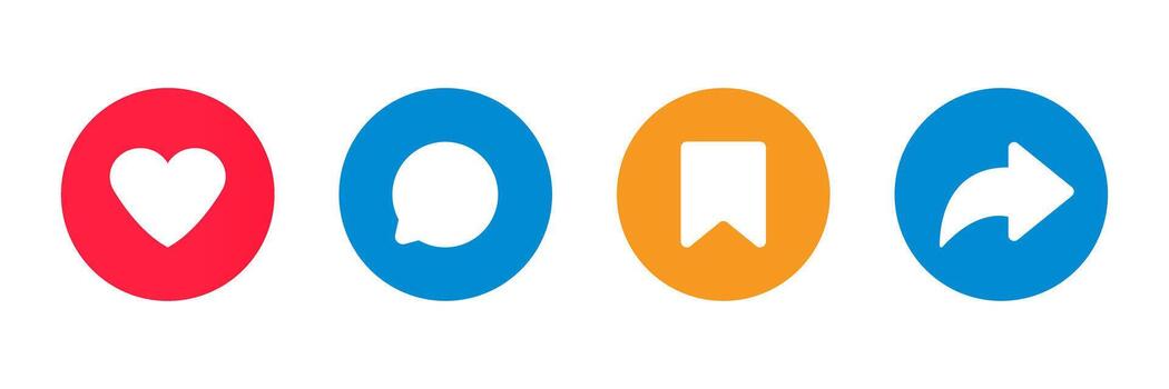 corazón forma, como, mensaje burbuja, comentario iconos, intercambio. salvar símbolo. vector