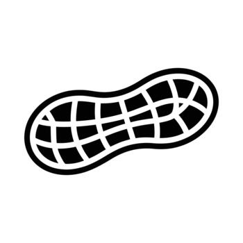 Peanut shaped shoe sole with grid pattern vector