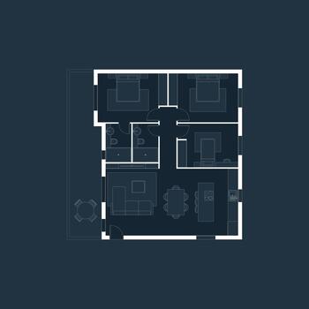 CAD Style House Layout vector