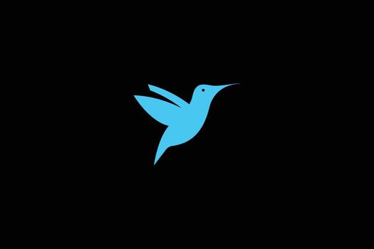 Minimal Abstract Bird Crest with Clean Geometry vector