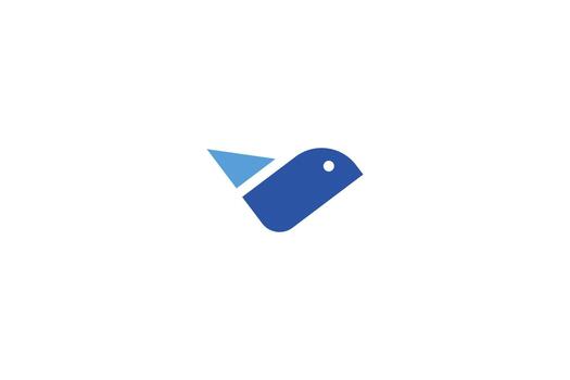 Clean Bird Emblem with Geometric Structure vector