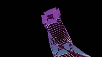 dinamico astratto con viola geometrico forme e modelli video