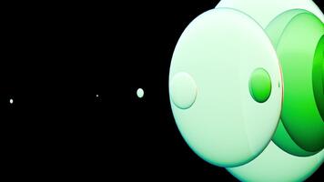 A mesmerizing display of abstract green circles and shapes in motion video