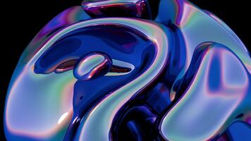 en fascinerande visa av färgrik, vätska former med en glansig Avsluta video