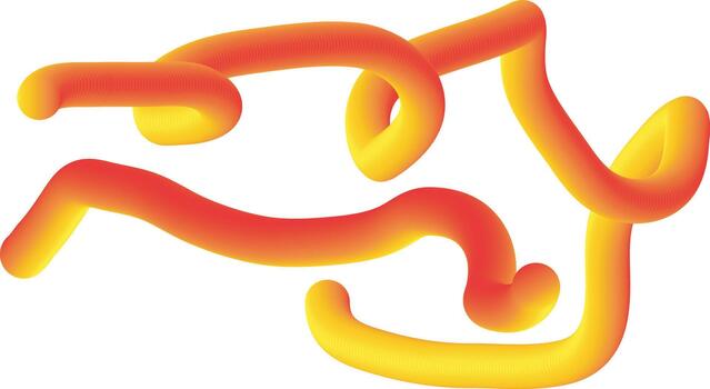 interconectado ondulado resumen formas con un ardiente color transición vector