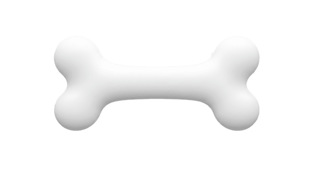 realistisk 3d återges vit hund ben ikon isolerat på transparent bakgrund. enkel volumetriska sällskapsdjur leksak eller djur- skelett element för design projekt och digital tillgångar för webb eller skriva ut png