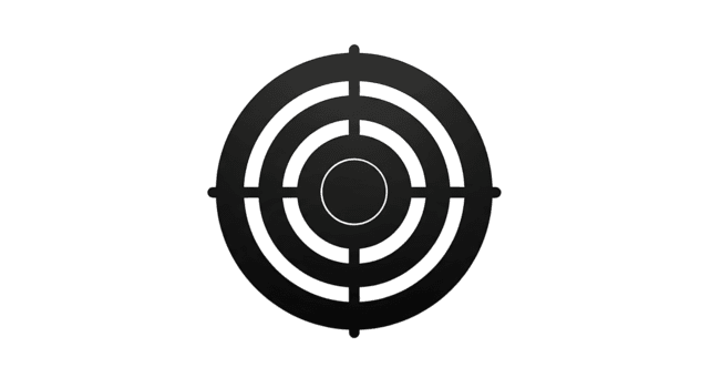 modern svart mål symbol representerar mål prestation och precision isolerat på transparent bakgrund design element för webb och ui design png