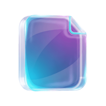 vivace lucido digitale file icona che rappresentano dati e informazione, un' moderno concettuale bloccare per digitale apprendimento e sicuro dati visualizzazione png