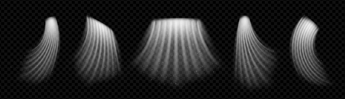 Wave pattern light effects collection vector