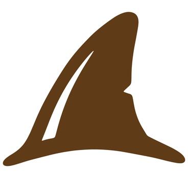 Abstract brown shape with white accent modern graphic design element for visual compositions vector