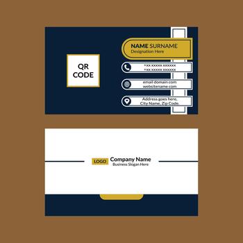 Modern Business Card Template. Dynamic Layout Display for Promotion. vector
