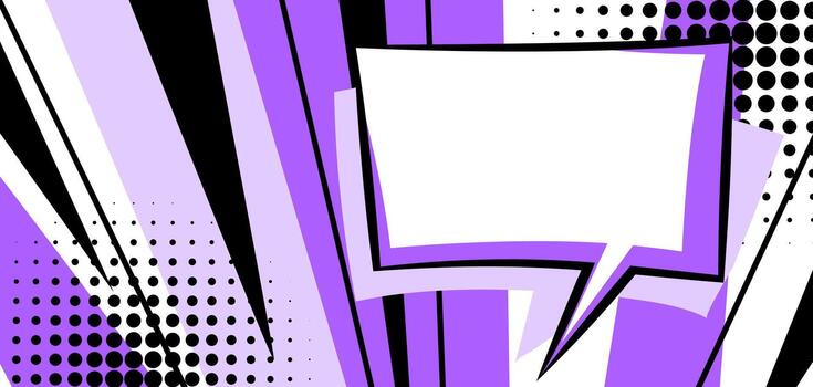 antecedentes con habla burbuja. decorativo resumen tarjeta en arte pop estilo. vector