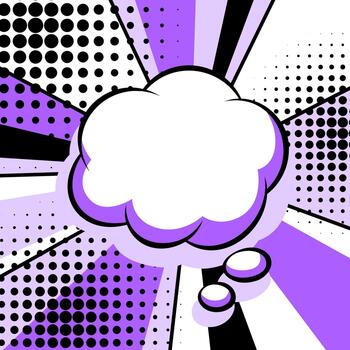 Background with speech-bubble. Decorative abstract card in pop art style. vector