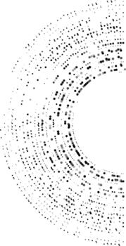 Circular design with incomplete radial lines producing a partially formed geometric circle. vector