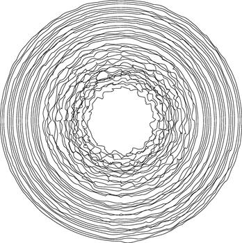 A circular design with expanding concentric rings, creating a sense of movement and growth. vector