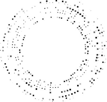 circular figura presentando idéntico punto anillos simétricamente repartido en equilibrado radial disposición. vector