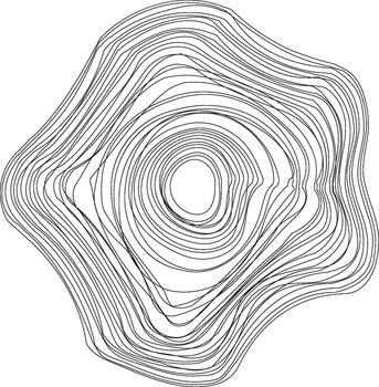 A spiral pattern designed with star-like shapes radiating outward from the center, creating a dynamic radial effect. vector
