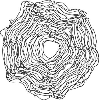 An elliptical spiral design that creates a sense of movement and depth with smooth, flowing lines. vector