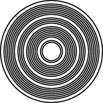 un diseño presentando múltiple concéntrico círculos con variar espesor, creando un texturizado y radial efecto. vector