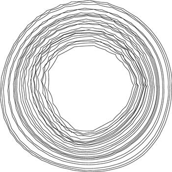 A design featuring two spiraling loops intertwined, creating an intricate and dynamic movement. vector