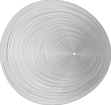 A circular design with layers that expand outward, creating a sense of growth and movement. vector