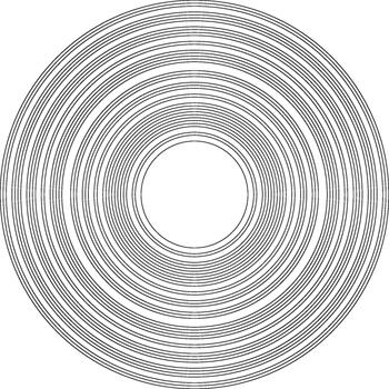 un espiral modelo ese se expande exterior en un geométrico, radial diseño, creando un espejismo de movimienot. vector