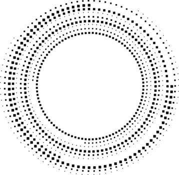 Circle defined by flawless concentric dot rings arranged with uniform geometric accuracy. vector