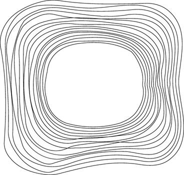 un circular anillo con interno bucles, creando un complejo, orgánico diseño modelo. vector