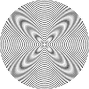 A series of concentric circular stripes, creating a radial pattern with alternating thickness and spacing. vector