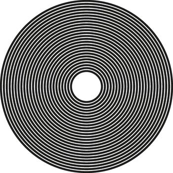 A design featuring large, concentric waves arranged in a circular formation, creating a rhythmic and dynamic pattern. vector