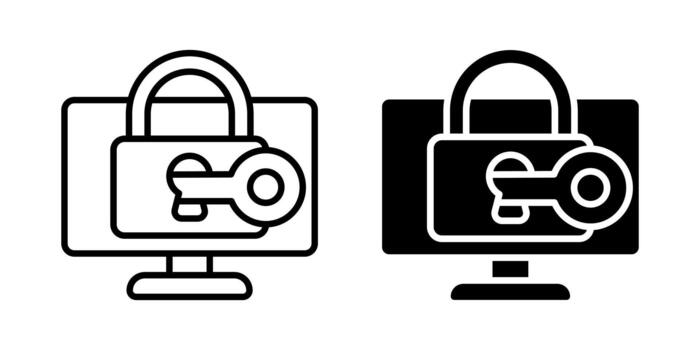 System Hardening icon set. illustration representing security, access control, and data protection for digital assets. illustration on white background vector