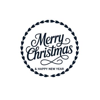 alegre Navidad y contento nuevo año mano letrado guión diseño vector