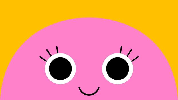 Cute characters with bold eyes, playful sticker shapes and geometric details for expressive mascot vibes. vector