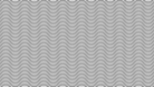 Wave line pattern. Curved texture background. Horizontal undulate stripes. Geometric ripple pattern. vector