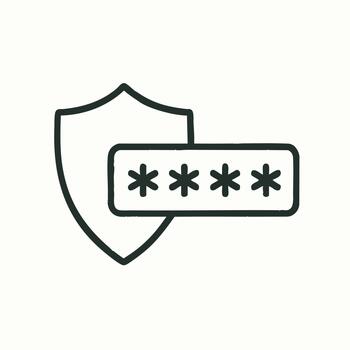 digital seguridad contraseña proteccion icono datos intimidad seguro iniciar sesión símbolo la seguridad cibernética autenticación proteger concepto para en línea acceso vector