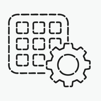 App Management System Settings Icon Configuration Dashboard Control UI Element vector