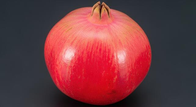 un soltero Fresco maduro granada Fruta se sienta en contra un oscuro gris antecedentes demostración sus vibrante rojo color profesional valores fotografía contenido foto