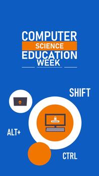 Computer Science Education Week Highlights the Importance of Programming Problem Solving Computational Thinking and Encourages Communities to Support Education and Technology Awareness vector