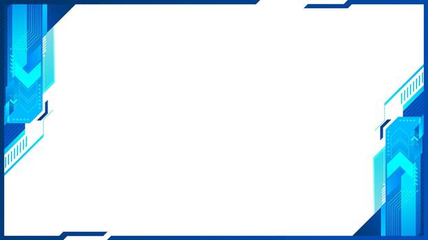 Certificate of Appreciation Template Design. Futuristic Blue Technology Certificate Frame vector