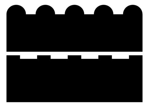 sólido negro ornamental portón silueta presentando redondeado y cuadrado repitiendo formas en un negrita gráfico estilo. vector