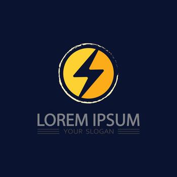 Lightning Logo Highlighting Simple Thunder Shapes for Elegant Brand Presentation vector