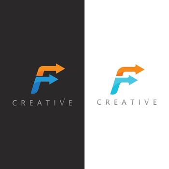 Professional Abstract Letter F Logo Mark with Smooth Lines for Versatile Applications vector