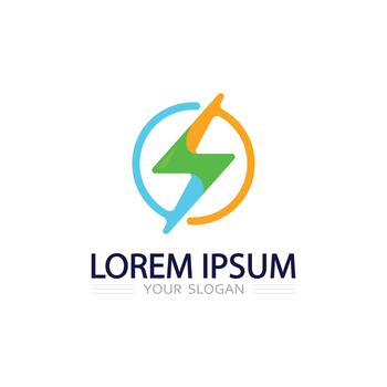 Futuristic Lightning Energy Logo Designed with Abstract Thunder Shapes for Tech Brand Identity vector