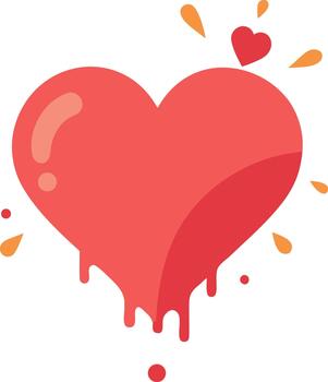 resumen corazón forma mezcla con vibrante pintar salpicaduras y gradientes vector