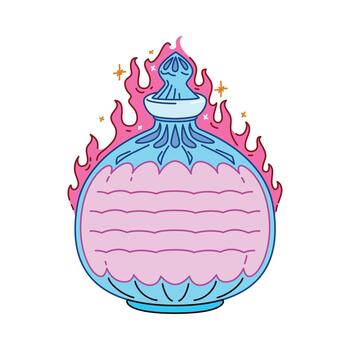 magia poción matraz niños memorándum Nota marco modelo vector