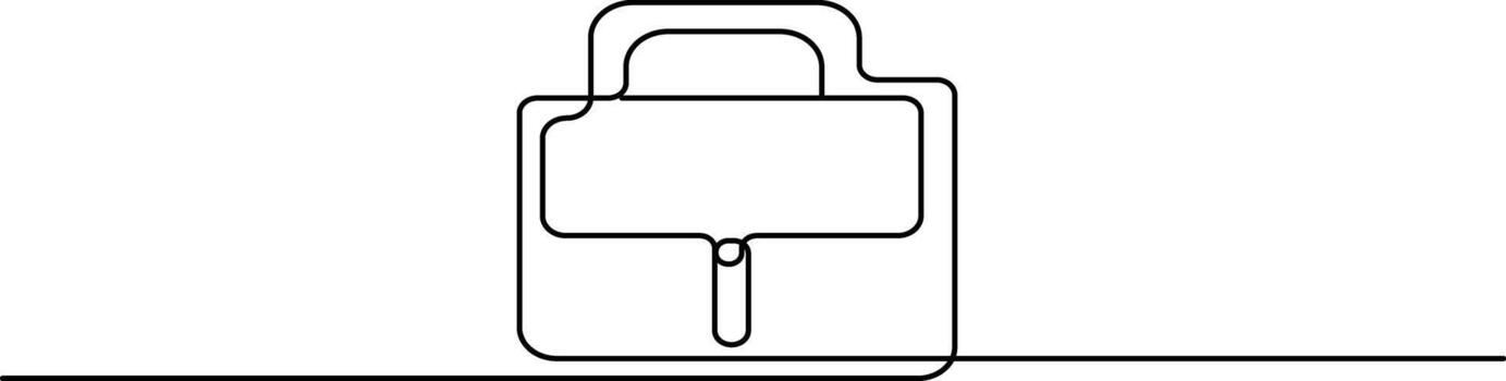 Modern continuous drawing of an executive case vector