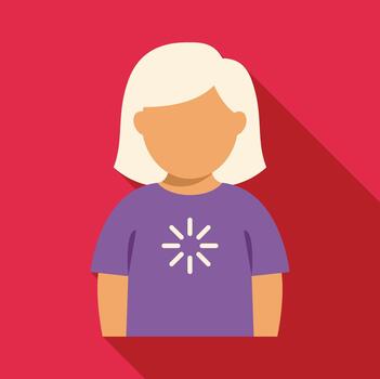Woman user avatar loading profile icon concept vector